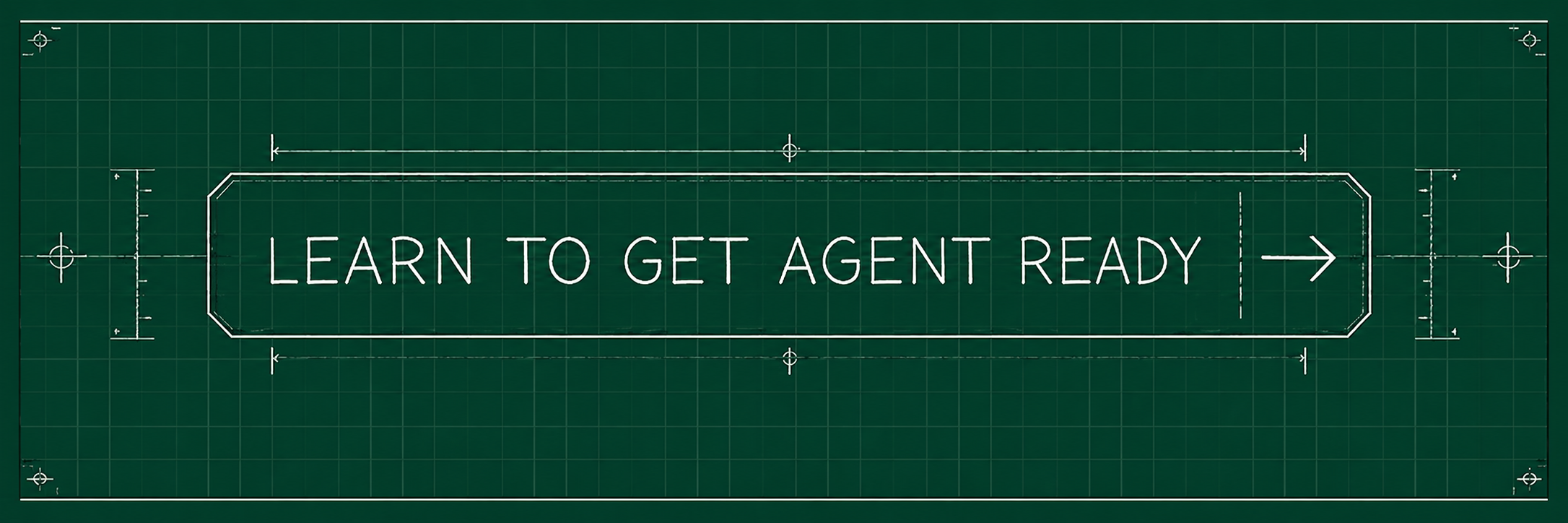Learn to Get Agent Ready — architectural blueprint graphic linking to the AICV agent-readiness page